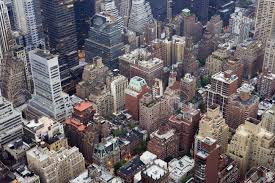 Overhead View Of Buildings In Midtown Manhattan In New York City.. Stock  Photo, Picture And Royalty Free Image. Image 3383295.